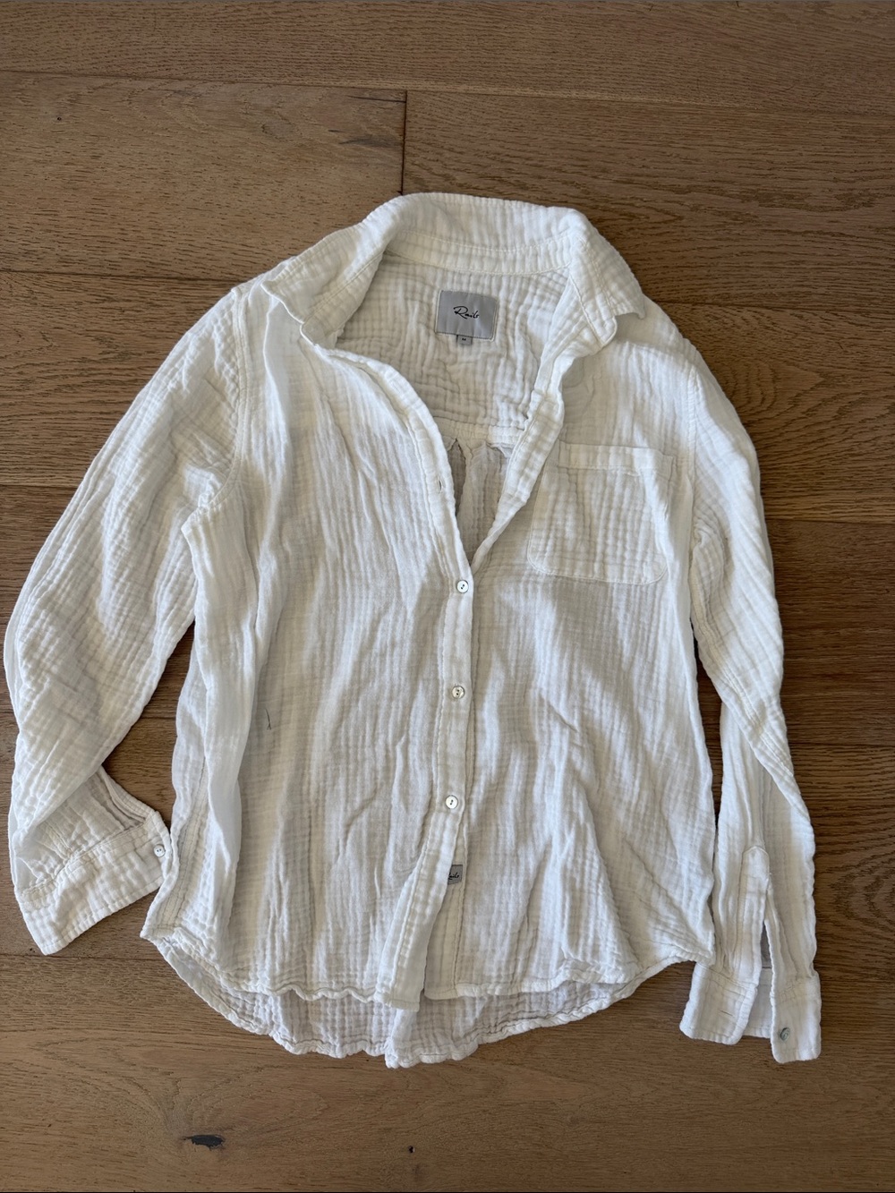 Rails Men's White Gauze Button-Down Shirt